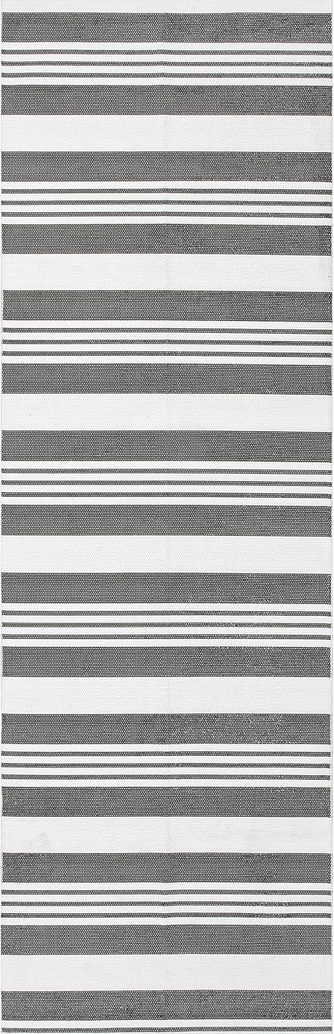 nuLOOM Lena – Alfombra de pasillo ultra fina lavable a máquina, 2 pies 6 pulgadas x 6 pies, color gris