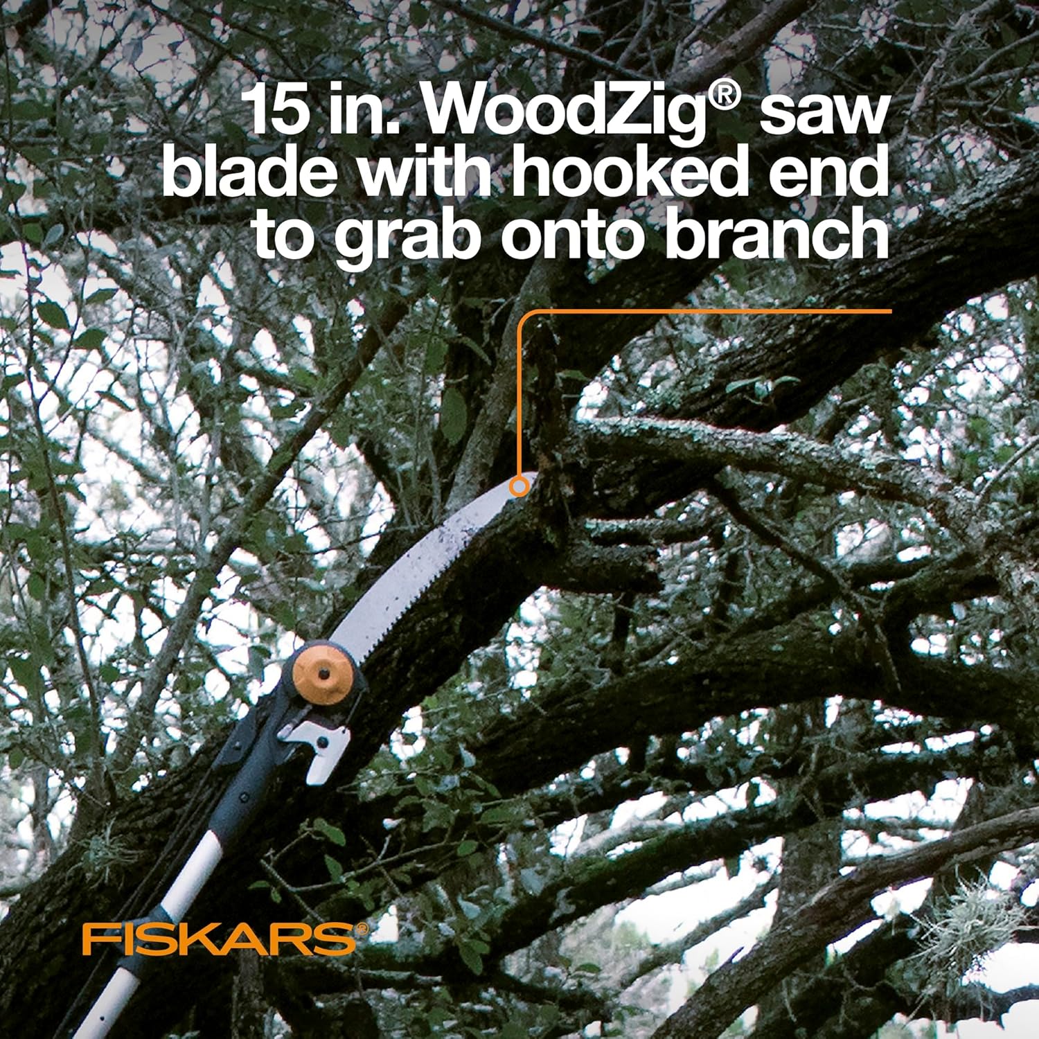 Fiskars sierra y tijeras de podar con mango extensible, mecanismo chain-drive (de 7 a 16pies)