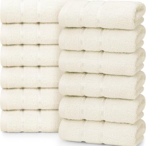 Utopia Towels – Juego de 12 paños de viscosa de lujo (12 x 12 pulgadas), 100% algodón hilado en anillo, altamente absorbentes y suaves al tacto, Utopia Towels – Juego de 12 paños de viscosa de lujo (12 x 12 pulgadas), 100% algodón hilado en anillo, altamente absorbentes y suaves al tacto,