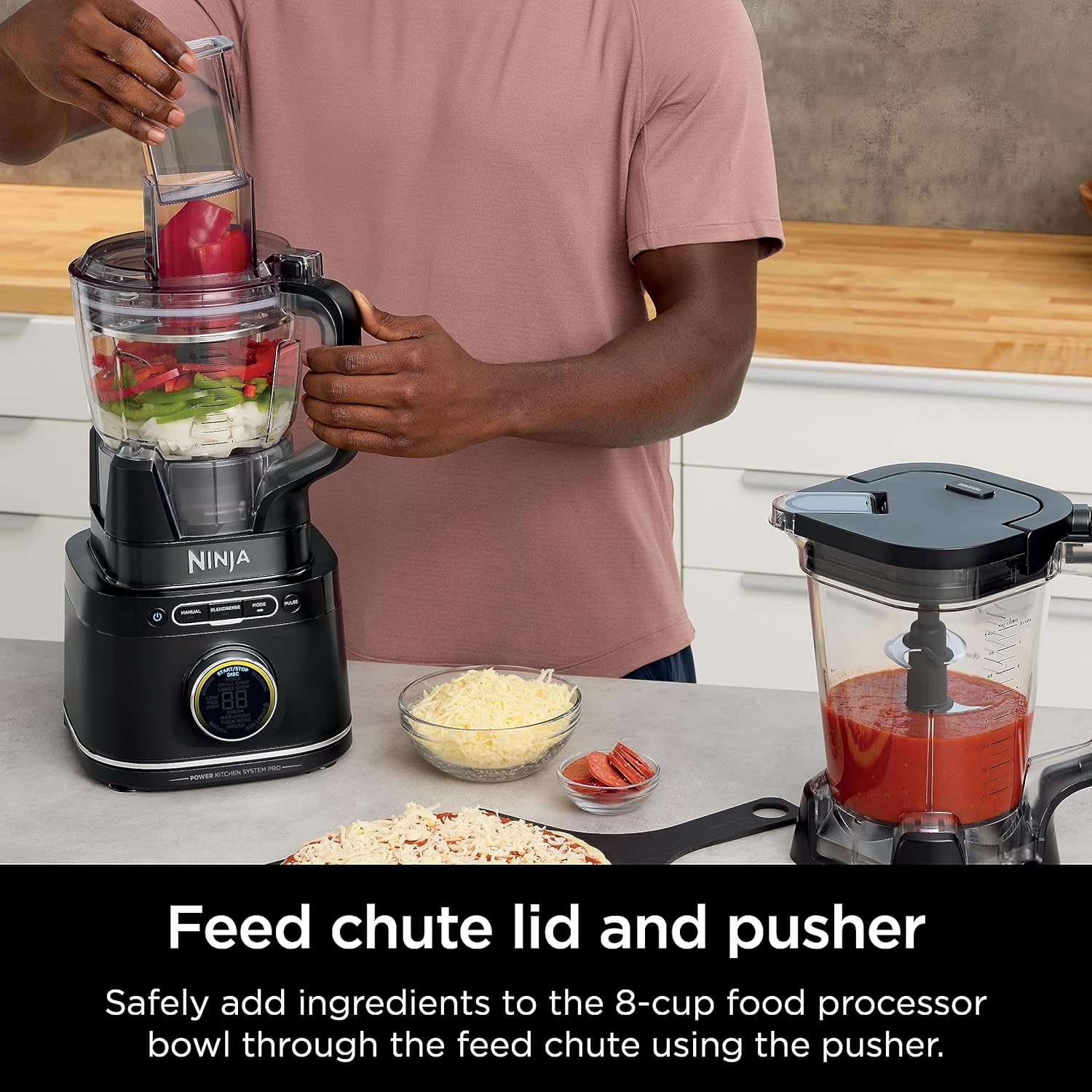 Ninja TB401 Detect Kitchen System Power Blender + Processor Pro, tecnología BlendSense, licuadora, picar y batidos, 1800 vatios máximos, jarra de 72