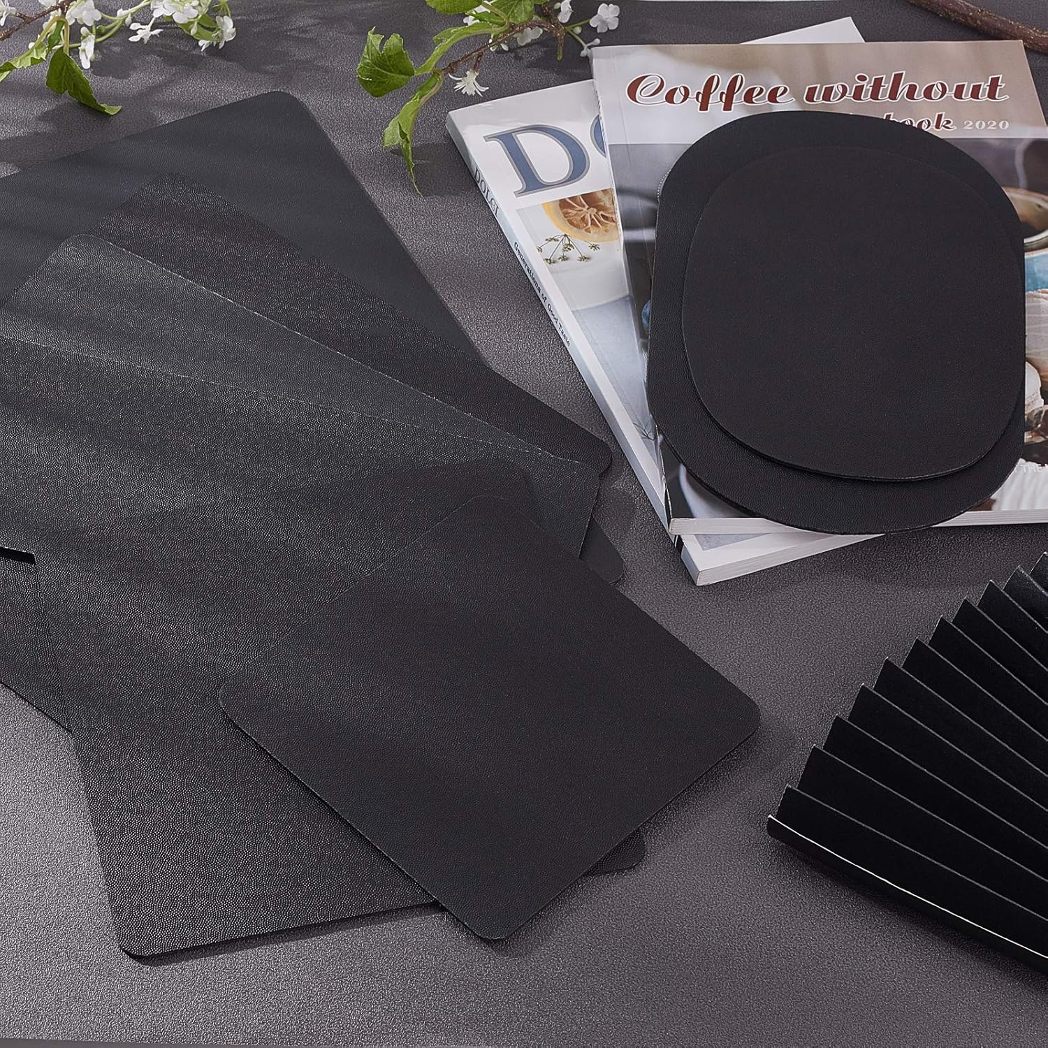 PH PandaHall Moldeador de base de bolso, 8 estilos de plástico negro rectángulocuadradoovalado para bolsas de bolsas para mantener la forma para