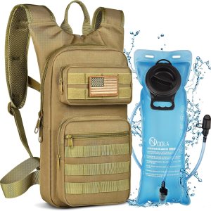 Mochila de hidratación con vejiga de agua de TPU de 3 L, mochila táctica de agua Molle para hombres y mujeres, paquete de hidratación para Mochila de hidratación con vejiga de agua de TPU de 3 L, mochila táctica de agua Molle para hombres y mujeres, paquete de hidratación para