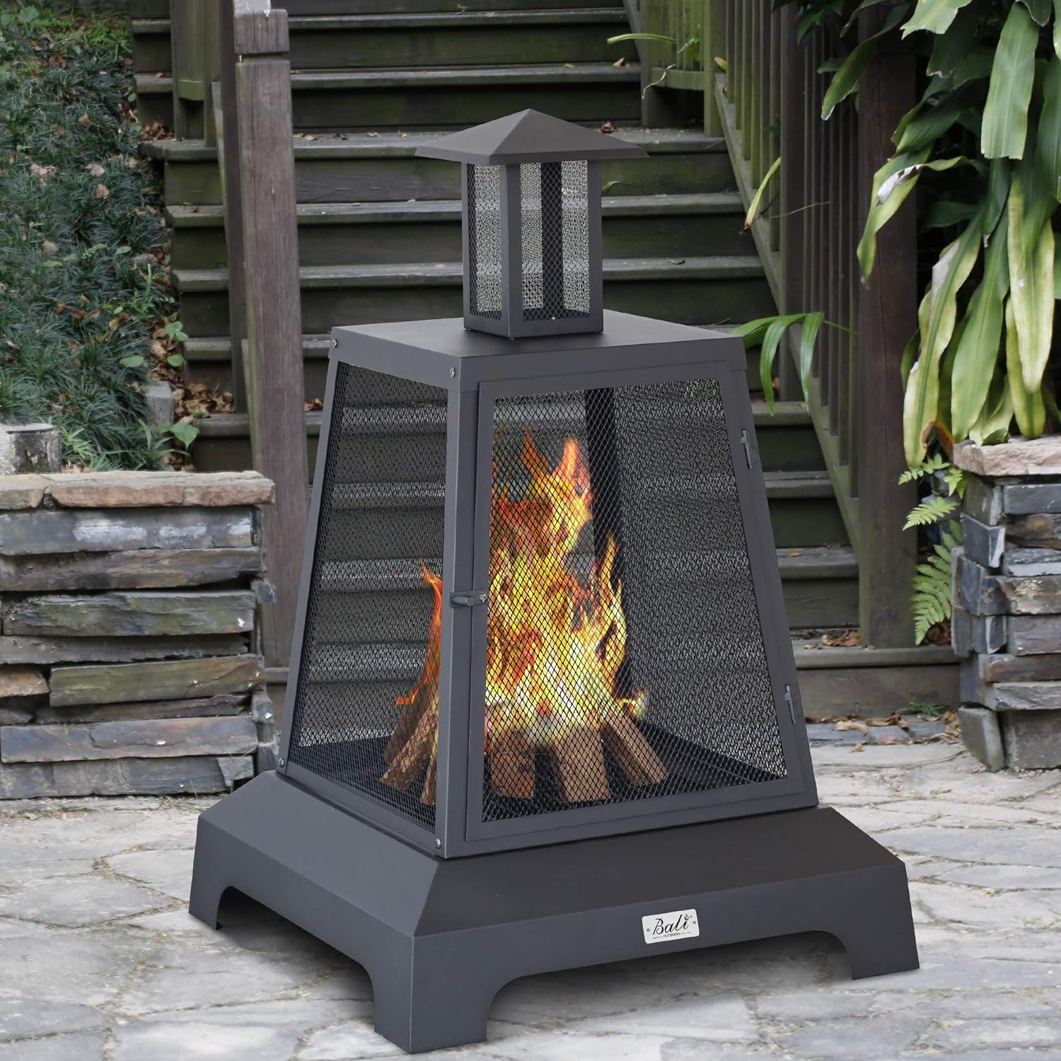 Chimenea Plaza de Hierro de 27.5 pulgadas Grandes Fuegos Poker Malla de Chispa Pantalla de Chimenea Rejilla de Carbón