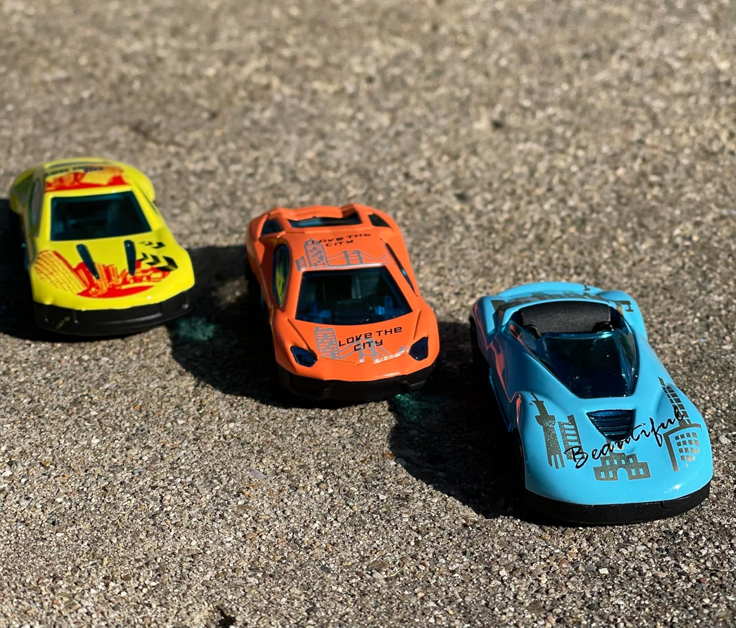1 juego de 3 piezas de mini vehículos deportivos de carreras, cuerpo de metal fundido a presión, regalos de cumpleaños, regalos de fiesta, rellenos