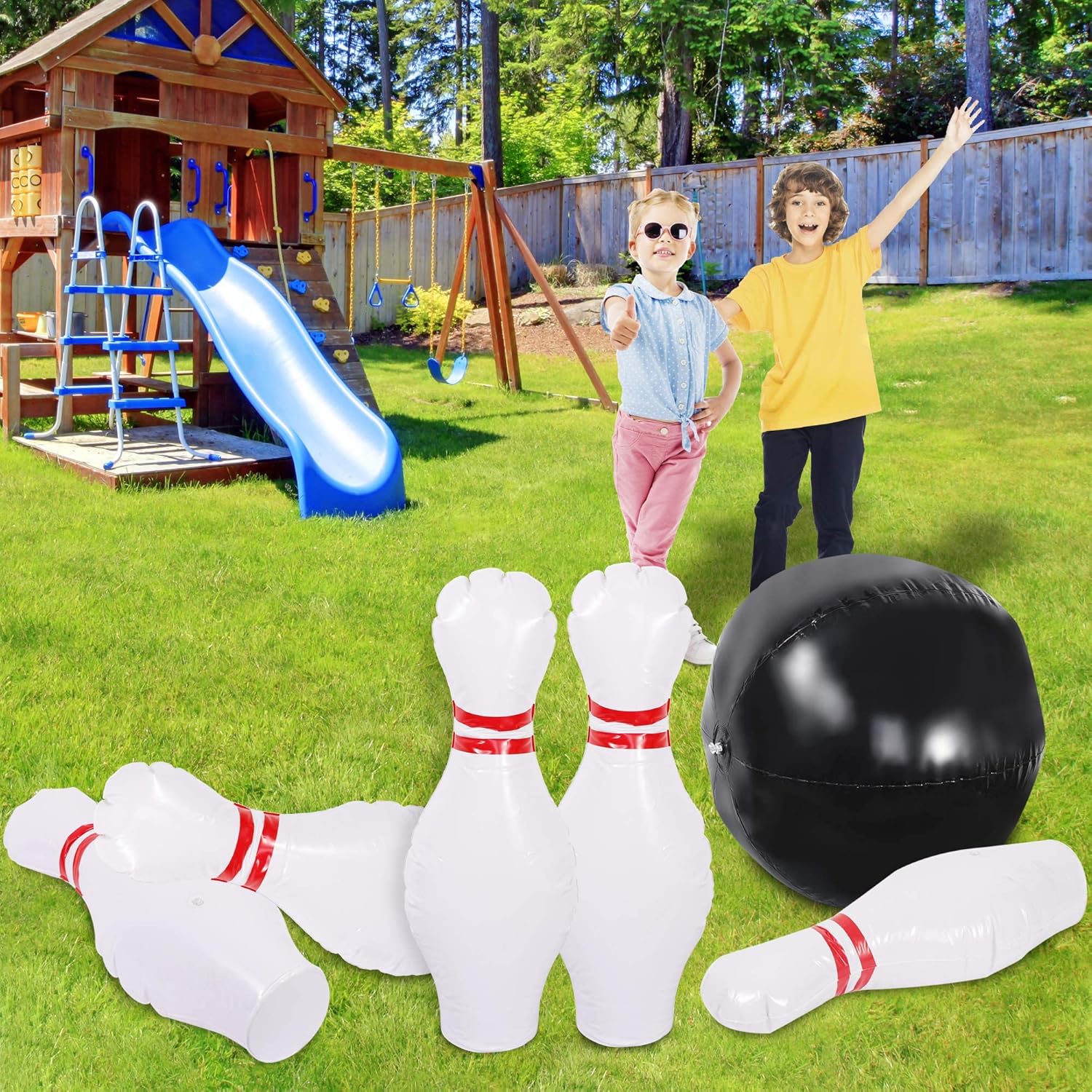 Nova Microdermabrasion Juego de bolos para interiores y exteriores, para niños y adultos, divertidos juegos deportivos, para exteriores e