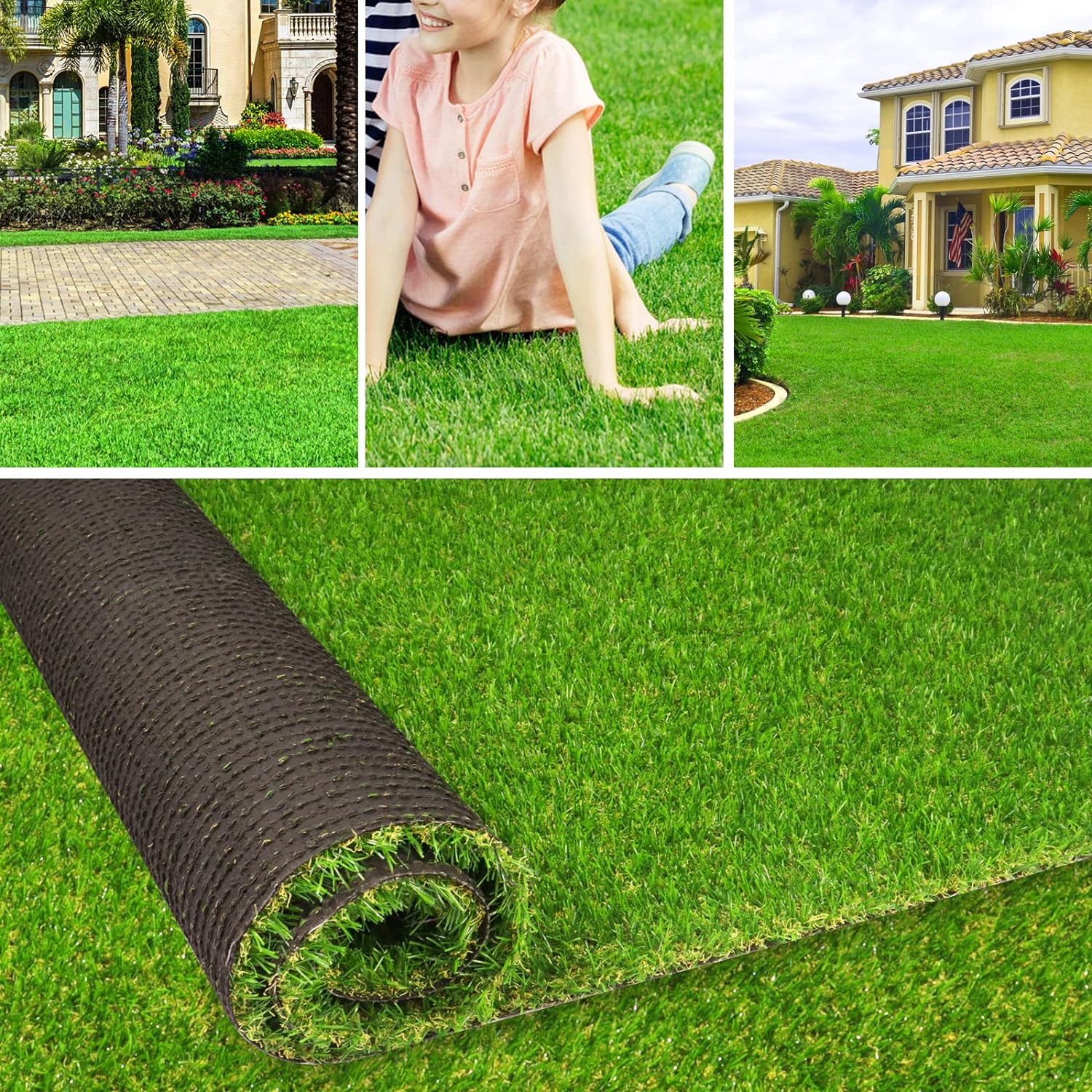 ZGR – Césped artificial artificial de 6 x 7 pies, césped sintético realista para mascotas, paisaje de jardín, césped sintético para interiores y