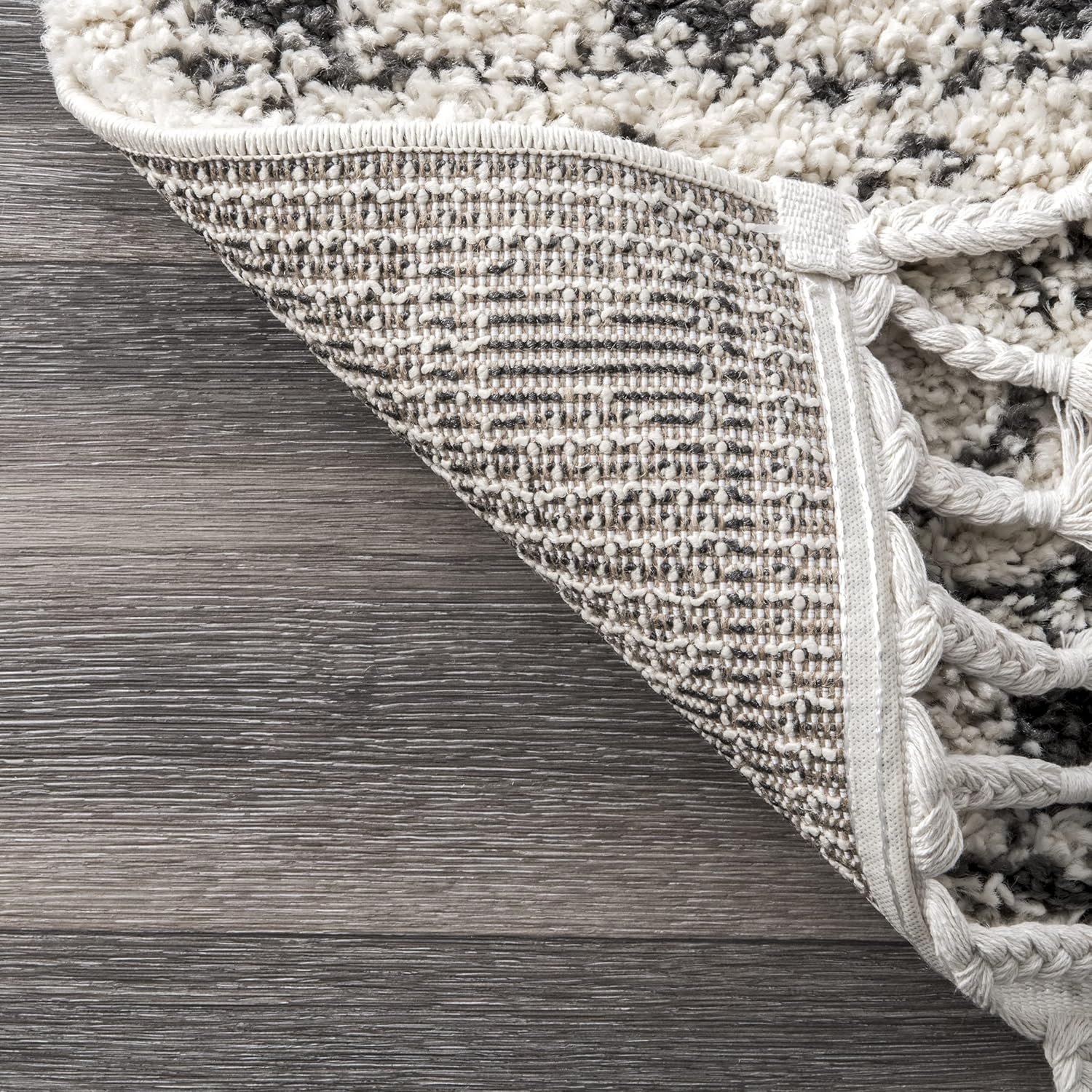 nuLOOM Vasiliki – Alfombra de pelo largo estilo tribal marroquí