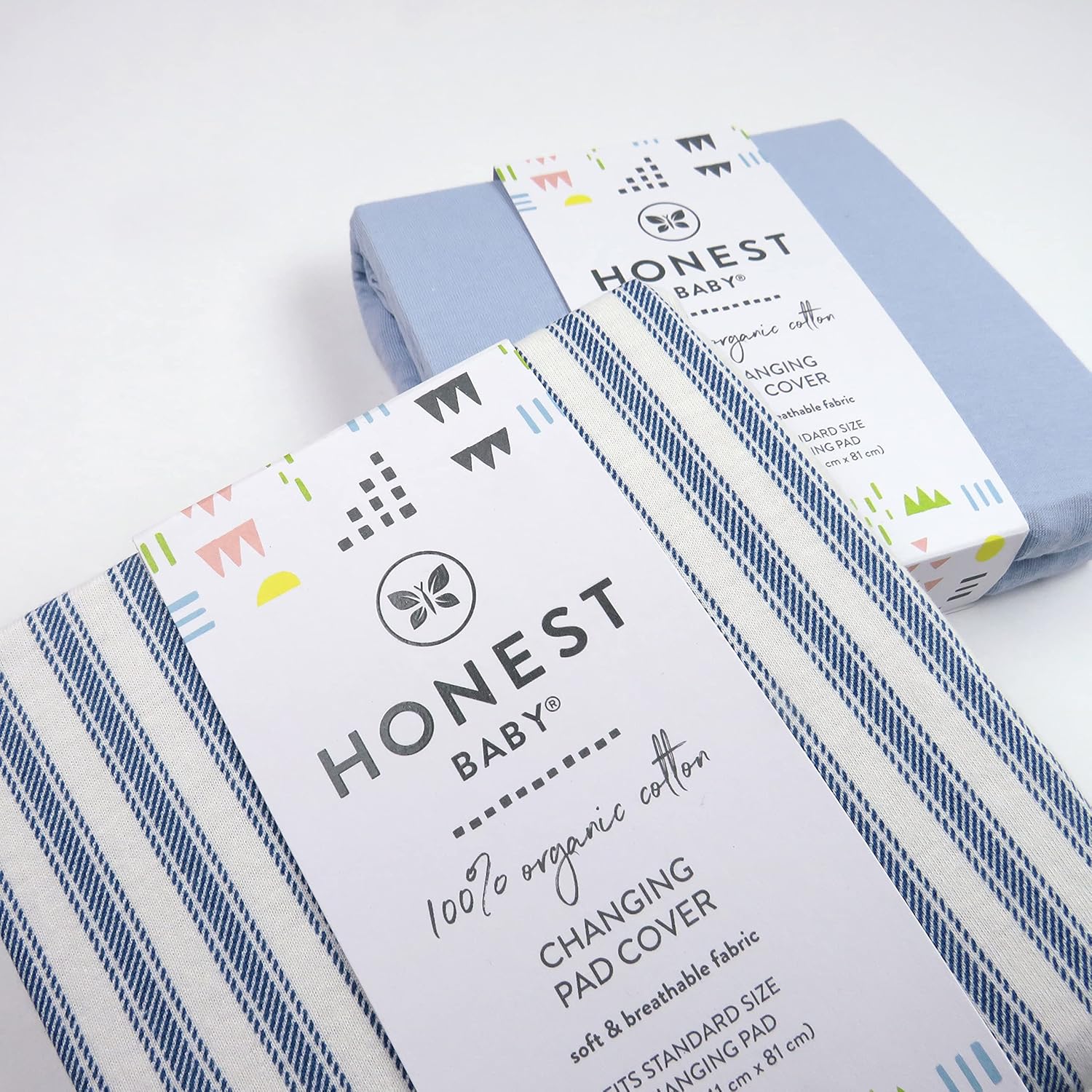 HonestBaby Funda para cambiador de algodón orgánico para niños, color azul Kentucky, talla única
