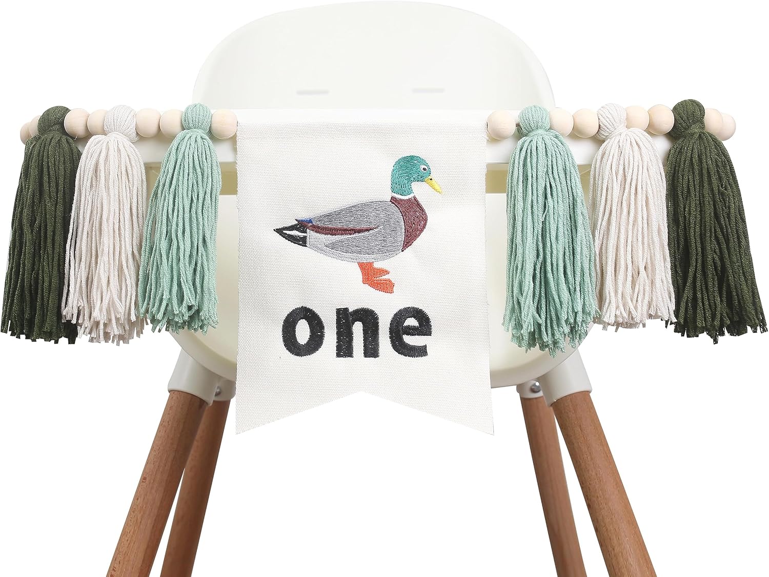 Cartel decorativo para silla de bebé de primer cumpleaños de pato  Cartel de primer cumpleaños para silla alta  Suministros de fiesta temática de