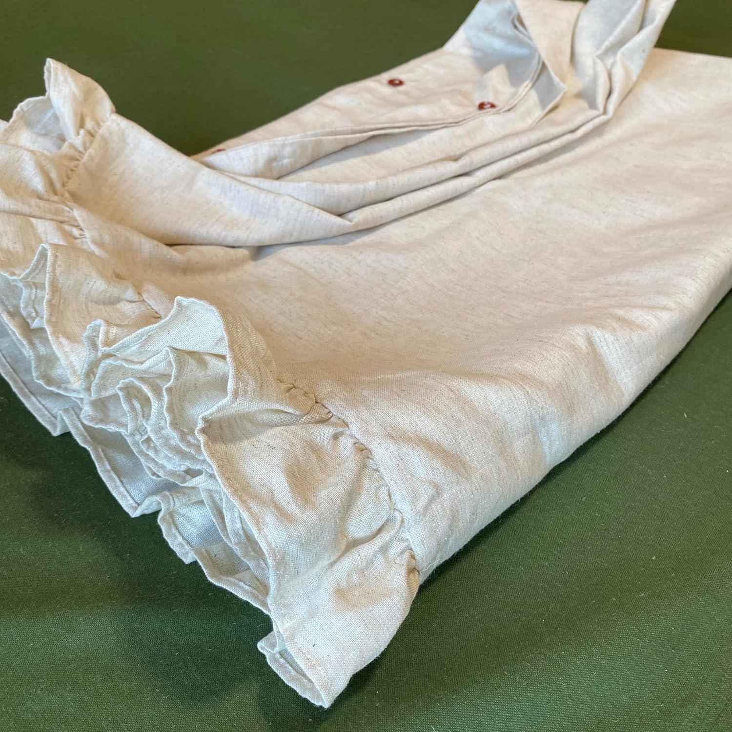 Hemp Duvet Cover with Ruffles 1pc – only Duvet Cover (EU Double 220×200 cm)