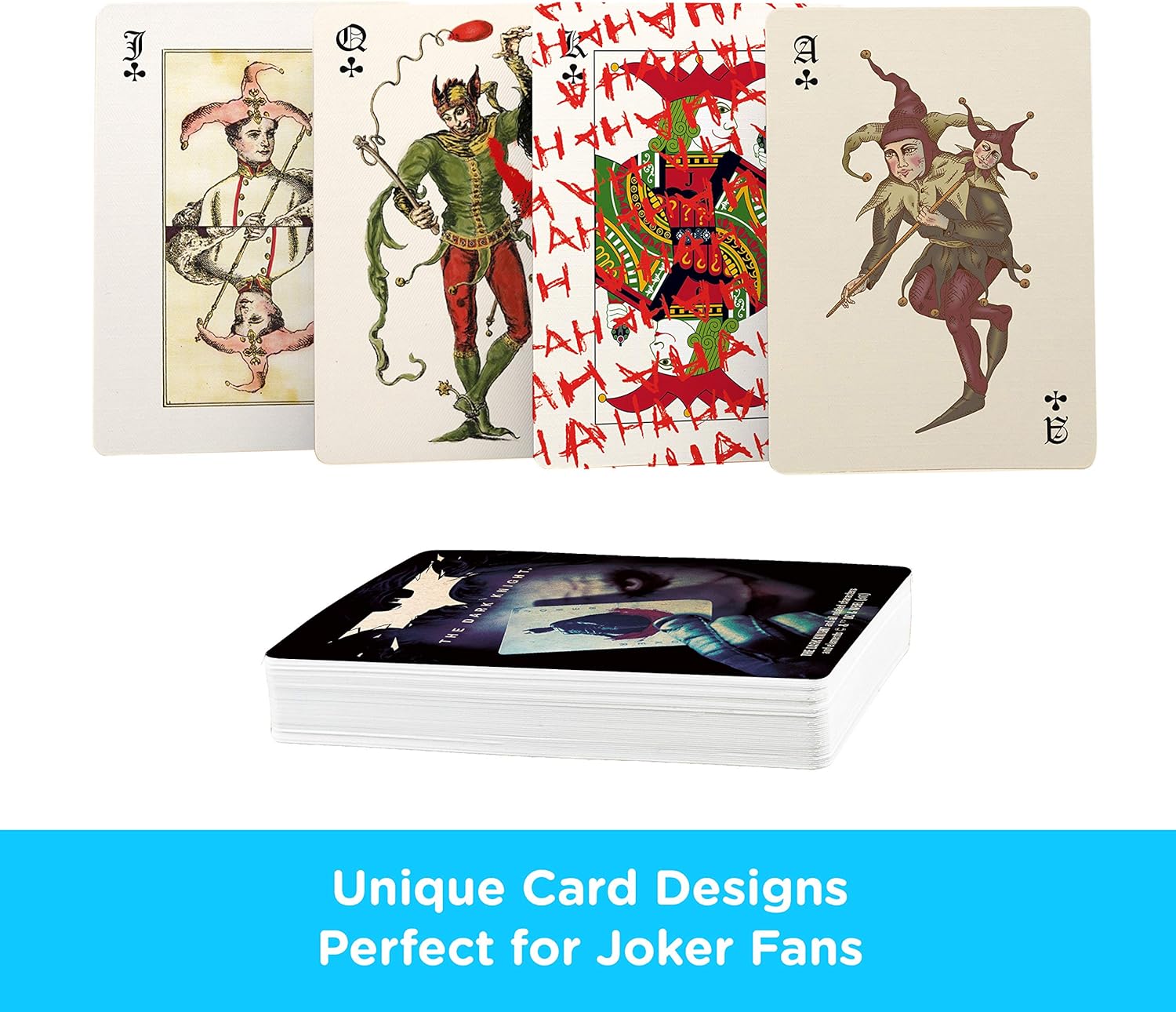 AQUARIUS DC Comics Joker – Baraja de cartas con temática de Joker de caballero oscuro para tus juegos de cartas favoritos, mercancía y