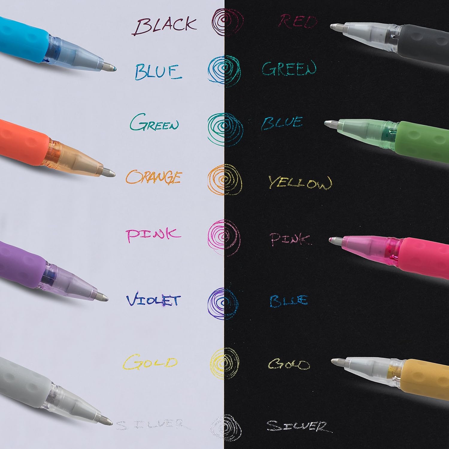 Pentel Sparkle Pop K91-DP – Bolígrafo de gel metálico, (0.039 pulgadas), línea llamativa, rosa