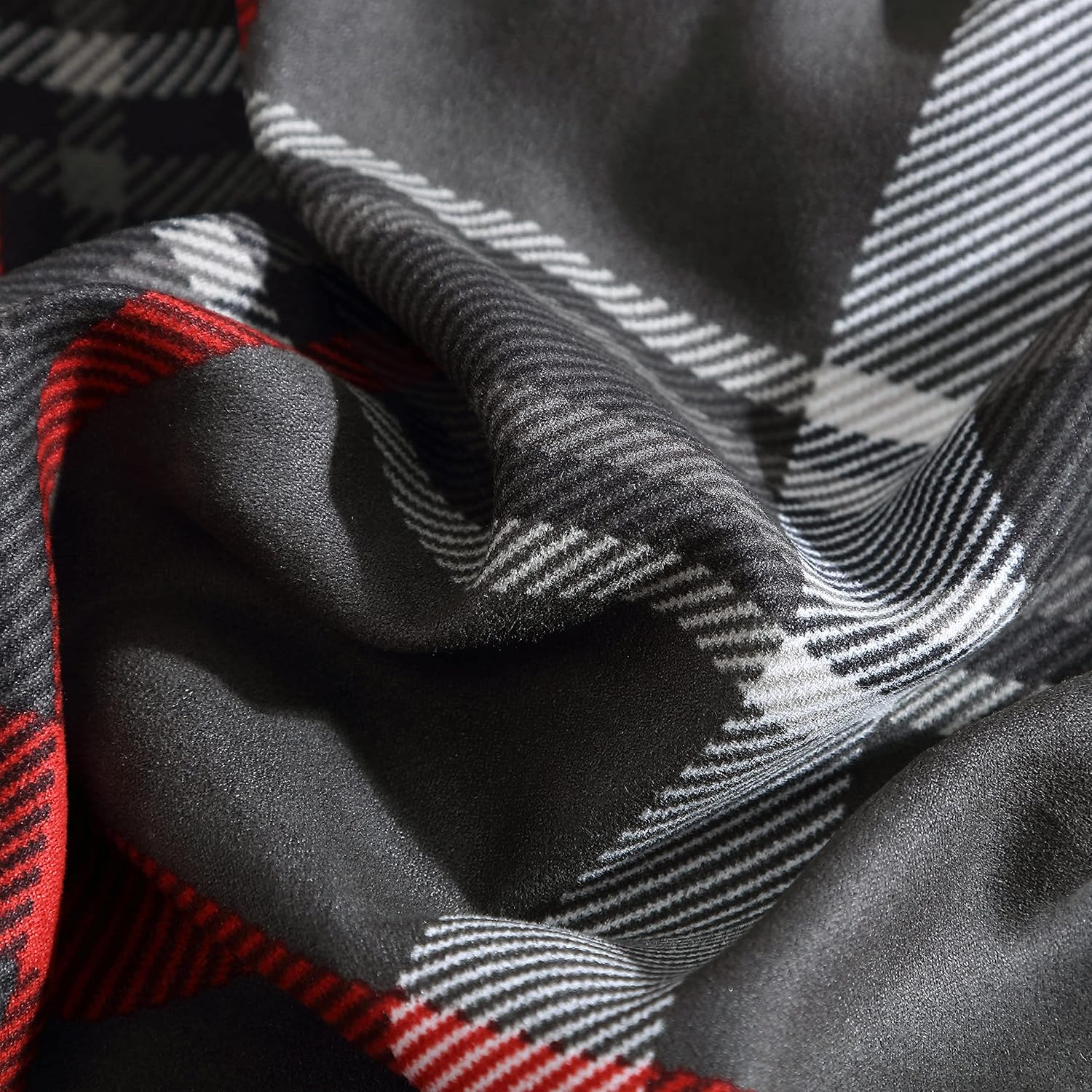 Eddie Bauer – Juego de edredón tamaño Queen, ropa de cama reversible a cuadros con fundas a juego, decoración del hogar para meses más fríos (gris