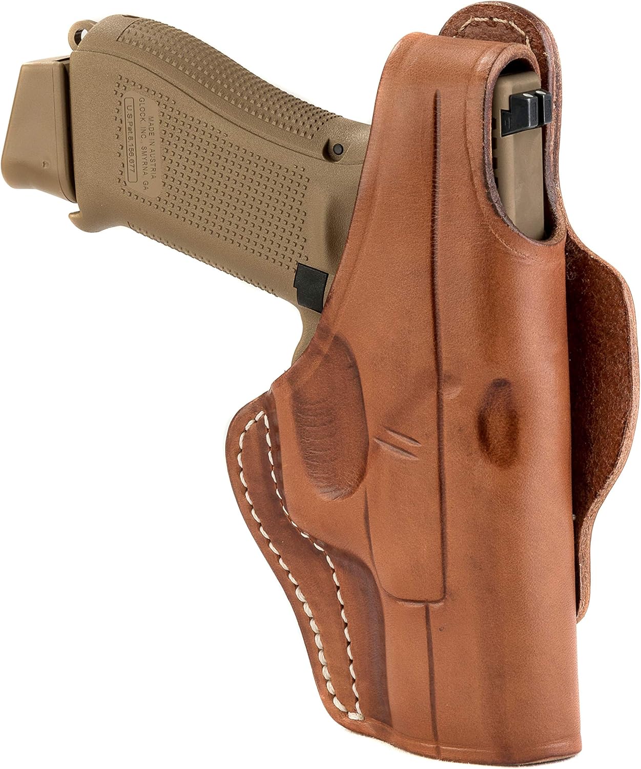 1791 GUNLEATHER Funda de piel para pistola de 3 vías OWB para diestros y pulgar  Compatible con Glock 17 19 22 23 32, Ruger SR9 SR22, Sig P225 P299,