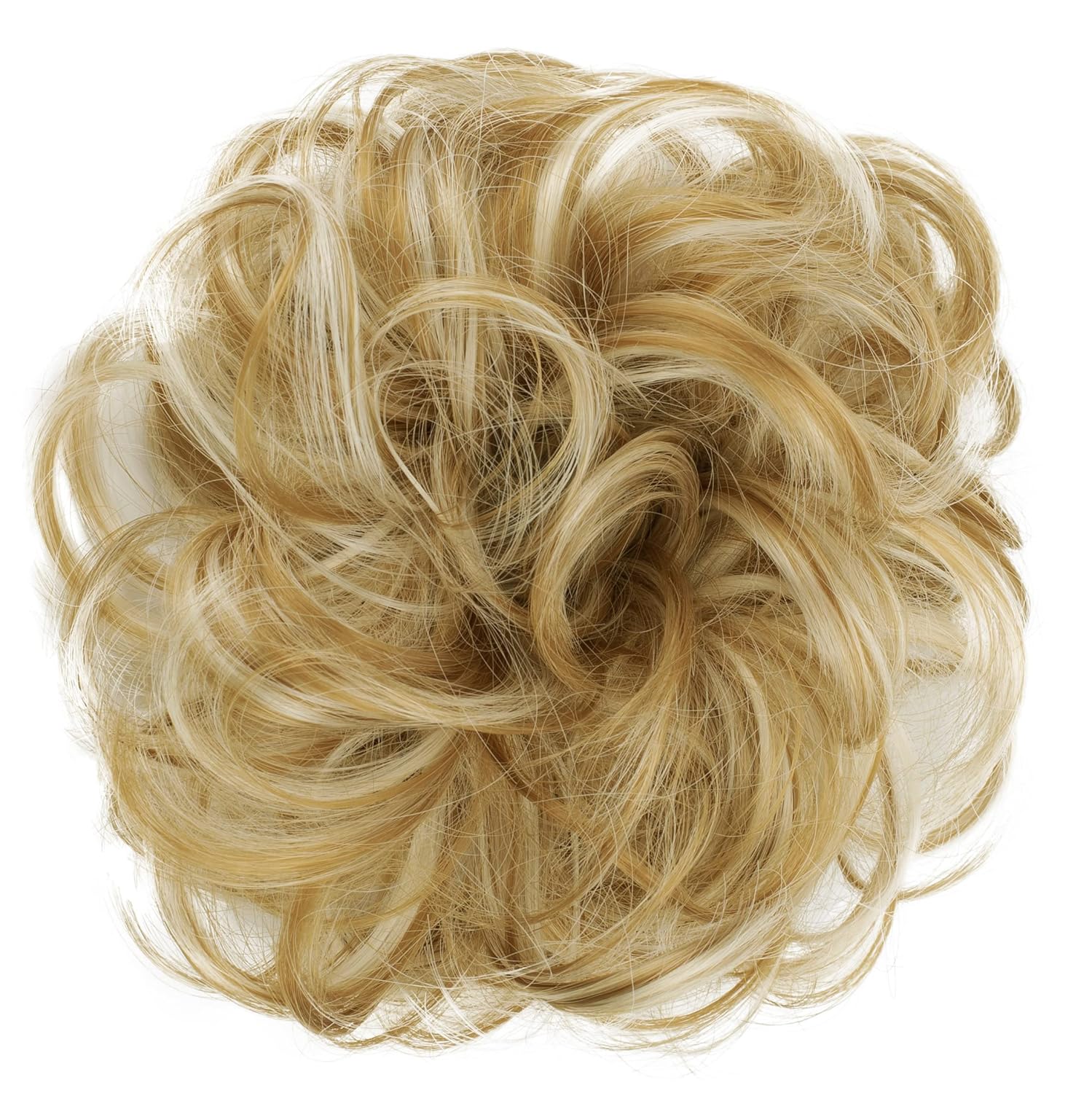 CAISHA by Prettyshop Hairpiece Scrunchy Updo Bridal Peinado Voluminoso Ondulado Moño Desordenado Mezcla Rubio G13AL