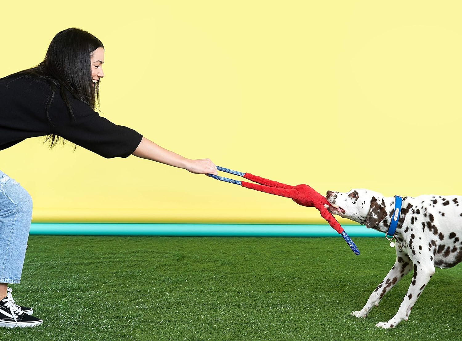 ZippyPaws – RopeTugz – Juguete para perro de mono rojo – Cuerda duradera, juguete masticable chirriante, perfecto para tirar y aflojar, adecuado