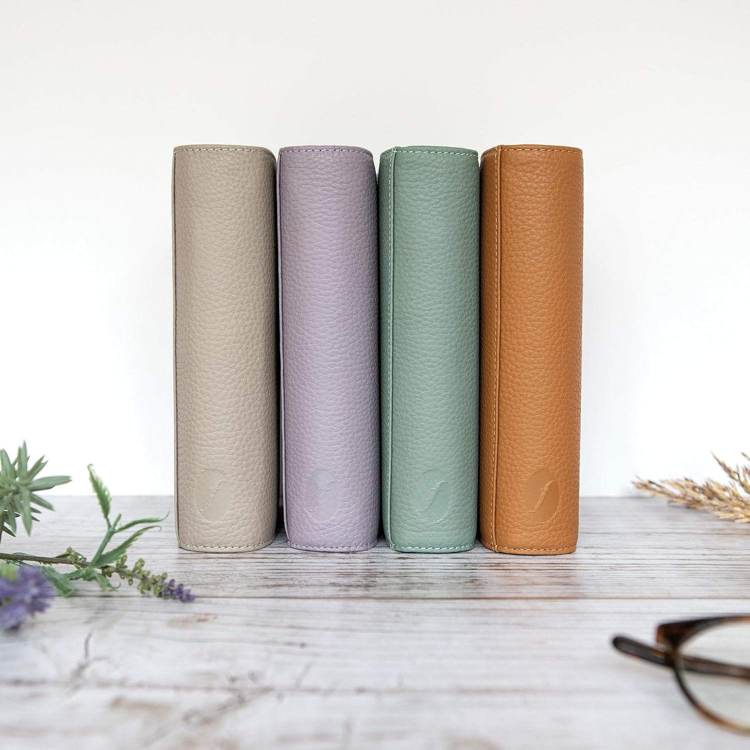 Filofax Norfolk – Organizador de tamaño personal, color gris pardo, piel suave de grano completo, seis anillos, con calendario semanal para ver cada