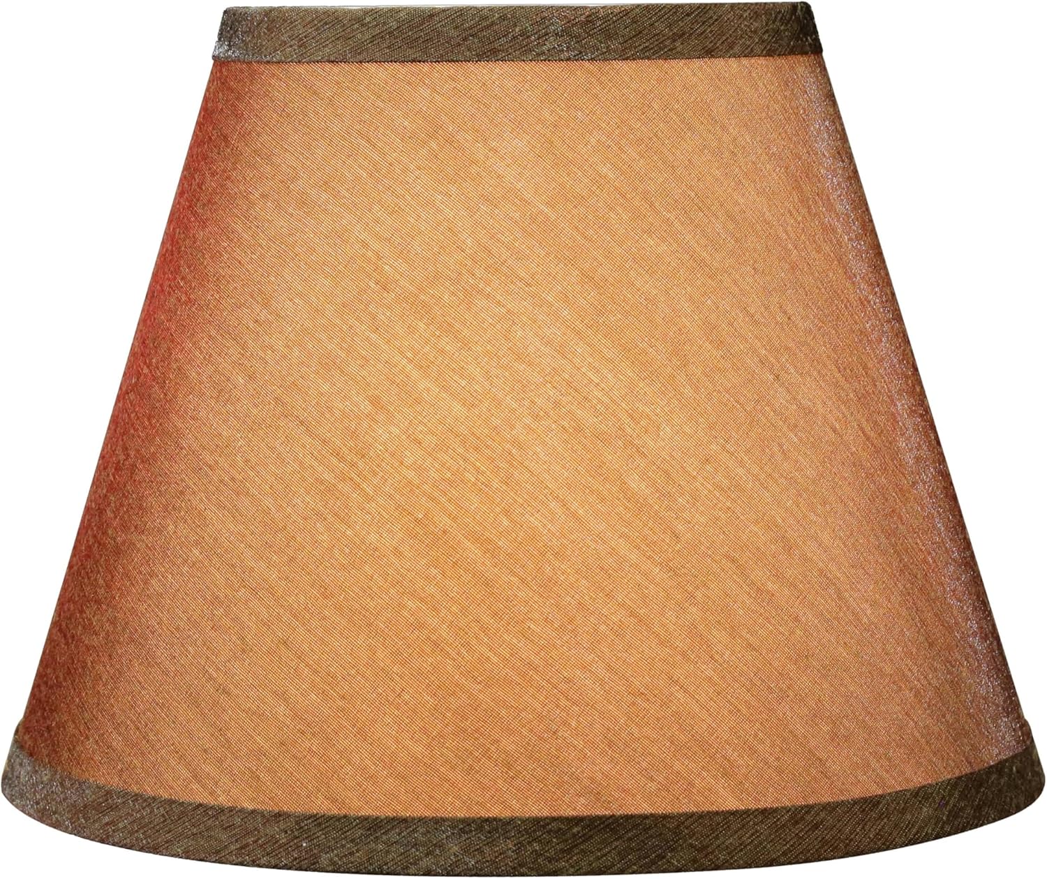 Aspen Creative 32429, pantalla de lámpara Empire de tapa dura, 5 pulgadas superior x 9 pulgadas inferior x 7 pulgadas inclinada, tela marrón con