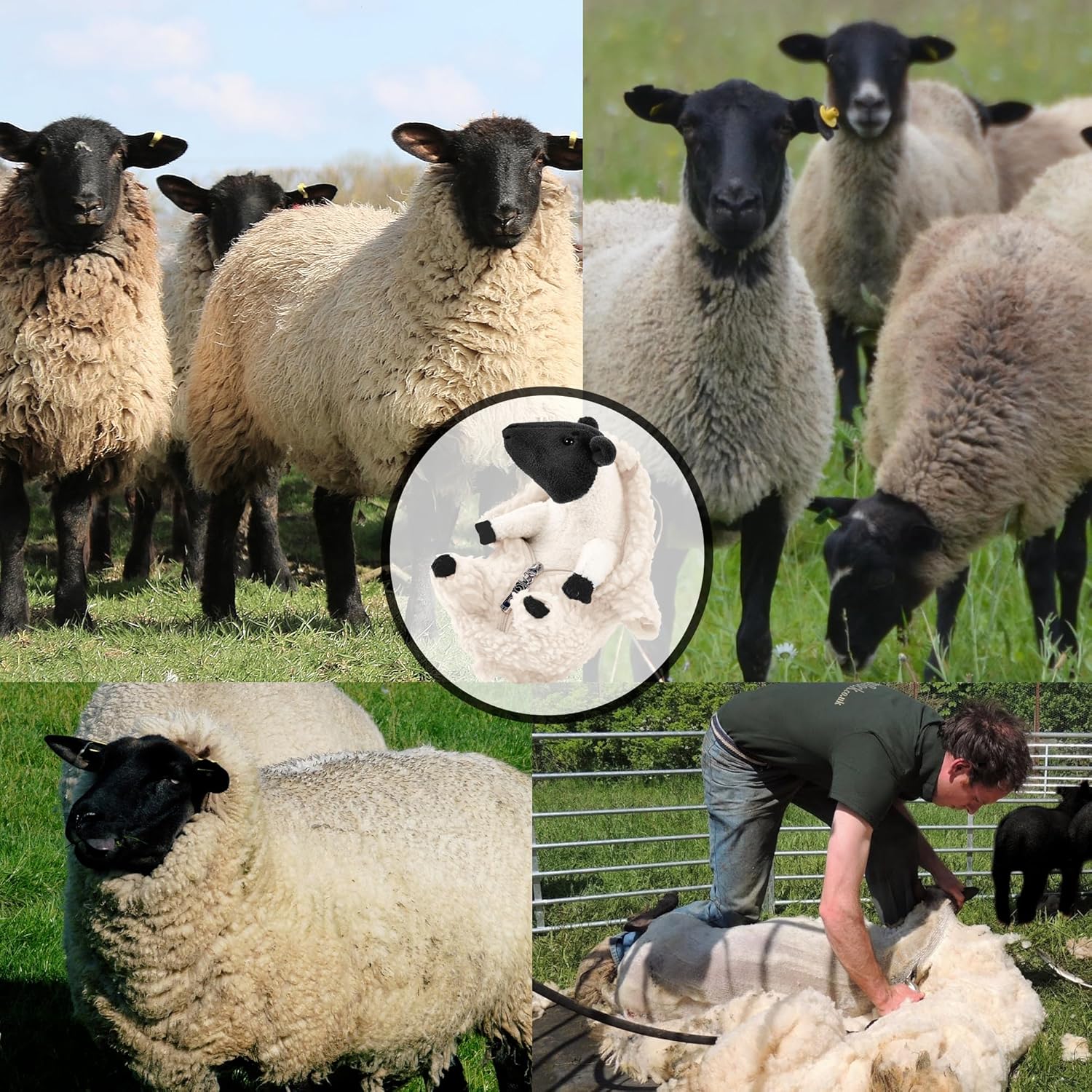 AGRIMONY Lindos animales de peluche de oveja afeitada, juguetes de peluche Kawaii de cordero, día de San Valentín, día de la madre, cumpleaños,