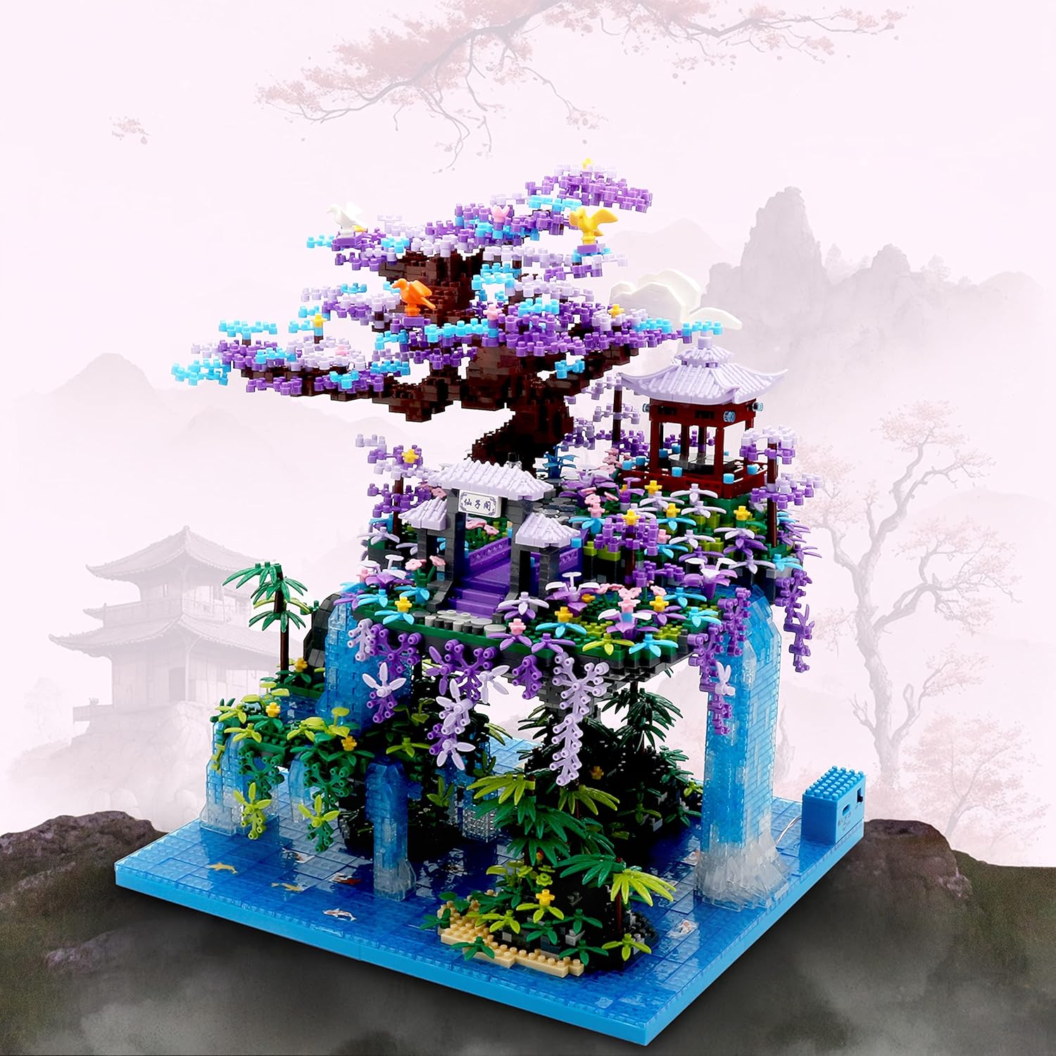 The Moon Palace – Juego de bloques de construcción de bloques de construcción de gran tamaño, colección de arquitectura china, regalo para adultos y