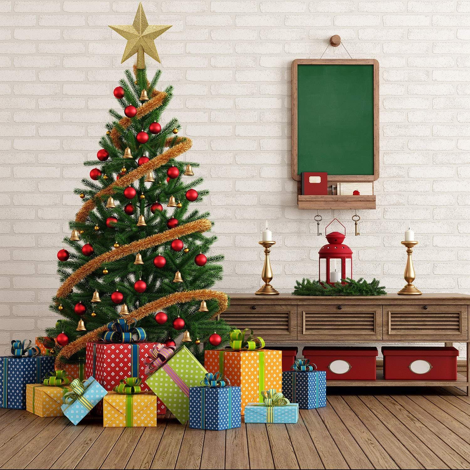 Aneco – Estrella con brillantina para decorar el arbolito de navidad, decoración para la parte de arriba del arbolito