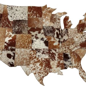 LOOMINAIRE Glory – Mapa de cuero de vaca hecho a mano para colgar en la pared de su hogar y oficina, tamaño grande 4’x3′ LOOMINAIRE Glory – Mapa de cuero de vaca hecho a mano para colgar en la pared de su hogar y oficina, tamaño grande 4’x3′