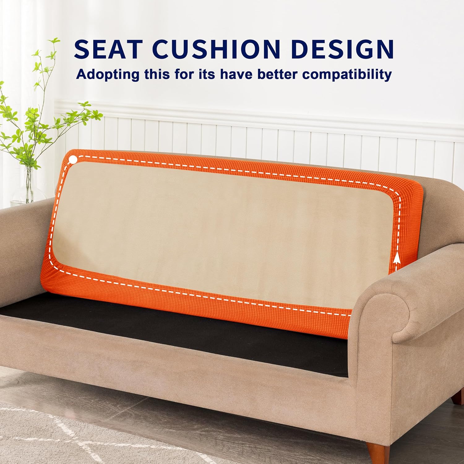 Subrtex – Funda de cojín elástica para cojines de sofá, de asiento de caravana, de sofá de dos asientos. Hecha de elastano. Protector de muebles de
