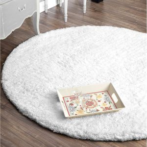 nuLOOM Tapete tejido a mano Maginifique Shag., Polipropileno, Nieve nuLOOM Tapete tejido a mano Maginifique Shag., Polipropileno, Nieve