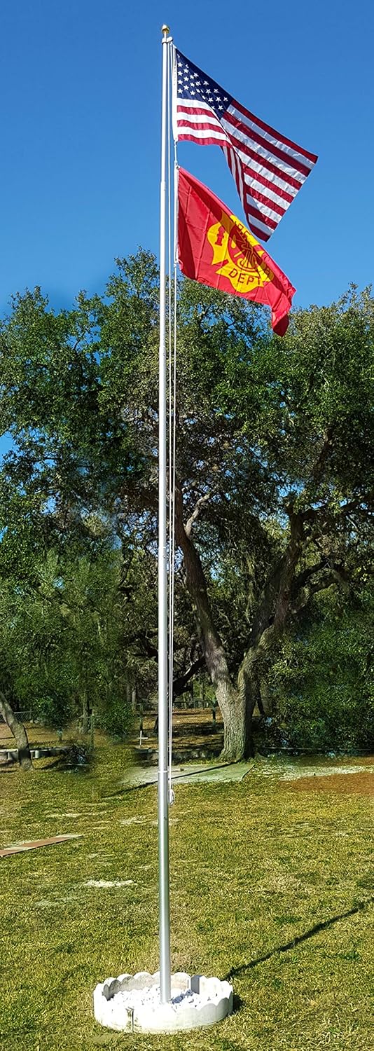 Telepole – Kit de cuerda para asta de bandera HD, se adapta a telepolo y otros mástiles de bandera de 2 pulgadas de diámetro, cuerda de 45 pies