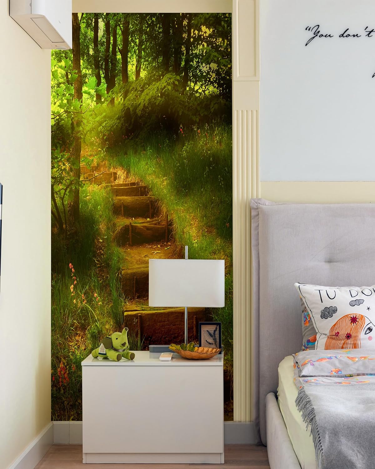 FLFK – Mural para puerta, adhesivo 3D para puerta, autoadhesivo, extraíble, para decoración del hogar, 30.3 pulgadas de ancho x 78.7 pulgadas de