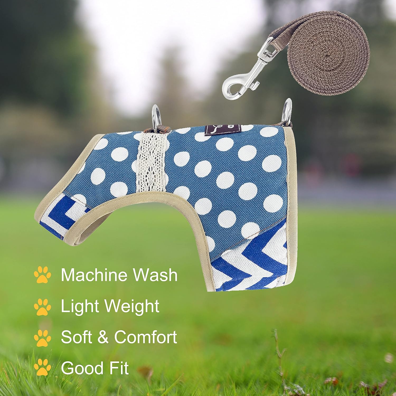 Teacup – Juego de arnés y correa para perro pequeño, chaleco acolchado suave ajustable para taza de té, chihuahua, caniche, yorike, maltés de menos