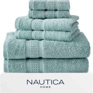Nautica – Juego de 6 toallas de baño, absorbentes y resistentes a la decoloración, decoración de baño de moda (turquesa océano, 6 piezas) Nautica – Juego de 6 toallas de baño, absorbentes y resistentes a la decoloración, decoración de baño de moda (turquesa océano, 6 piezas)