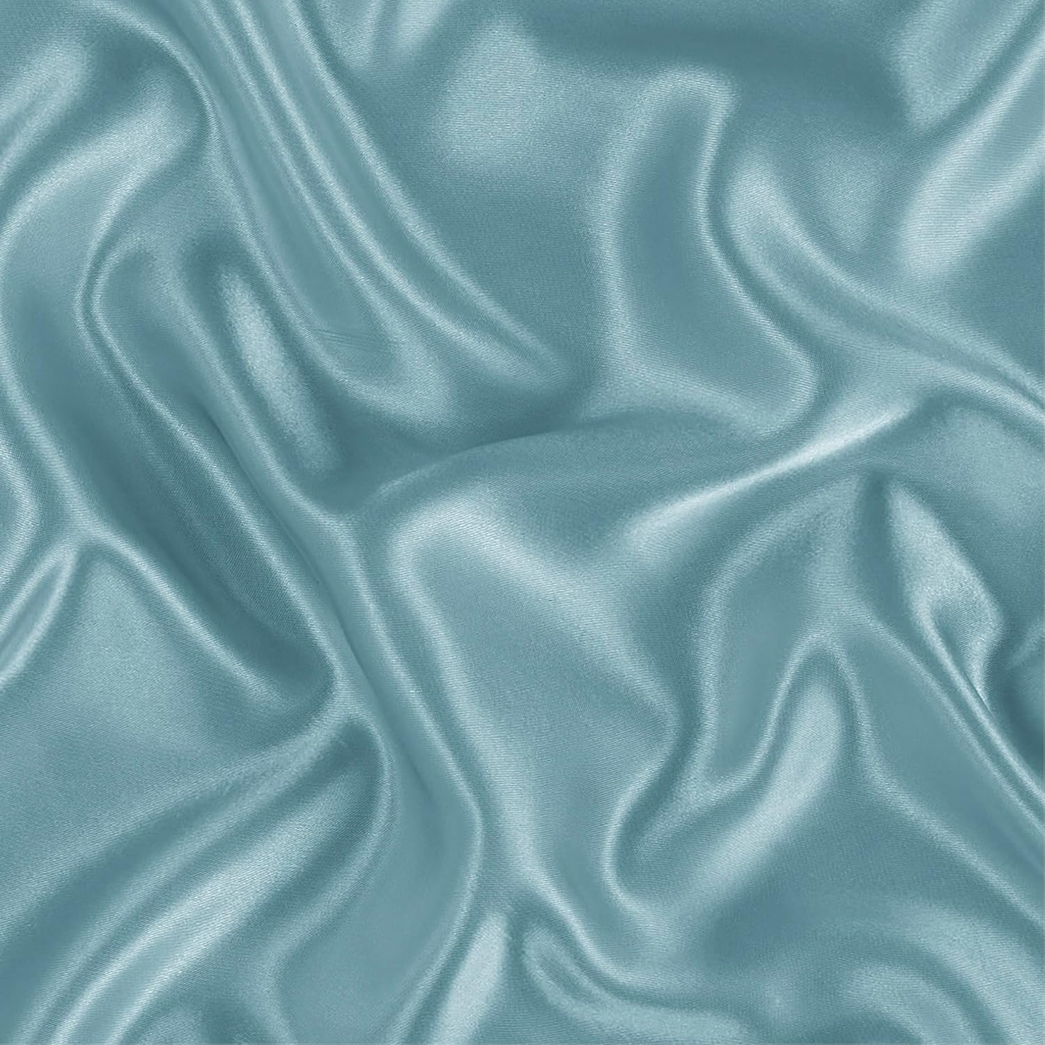 Bedsure Funda de almohada de satén para el cabello, fundas de almohada de satén gris y azul, tamaño estándar con cremallera 2, similar a las fundas