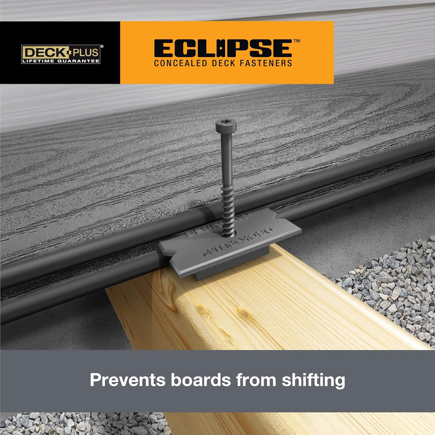 Deck Plus Eclipse – Sujetadores ocultos, tornillos de cubierta, tornillos para madera, acero inoxidable, gris, paquete de 360