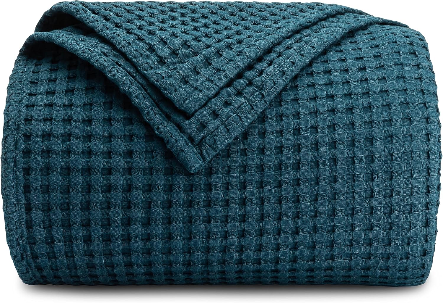 Comfy Cubs Manta de punto gofre 100% algodón, transpirable, agradable al tacto, suave, ligera, perfecta y cálida, tamaño para sofá, cama y sofá