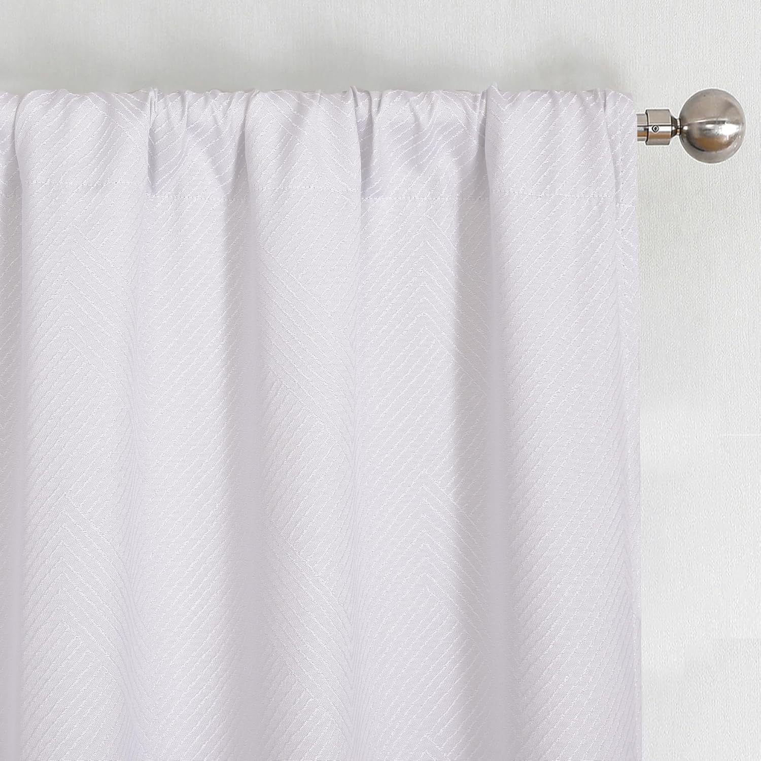 Aiyufeng Cortinas blancas de oscurecimiento de habitación para sala de estardormitorio de 84 pulgadas de largo, 2 paneles, cortinas filtrantes de