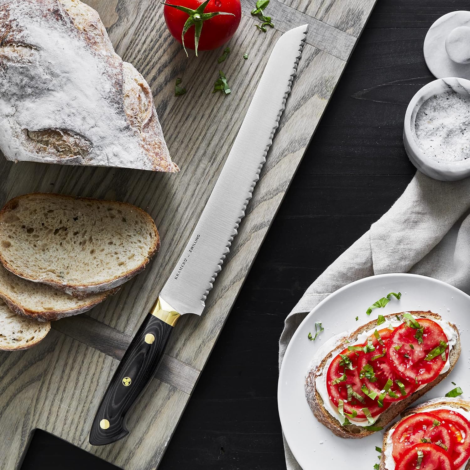 KRAMER by ZWILLING EUROLINE Carbon Collection 2.0 – Cuchillo para pan de 10 pulgadas