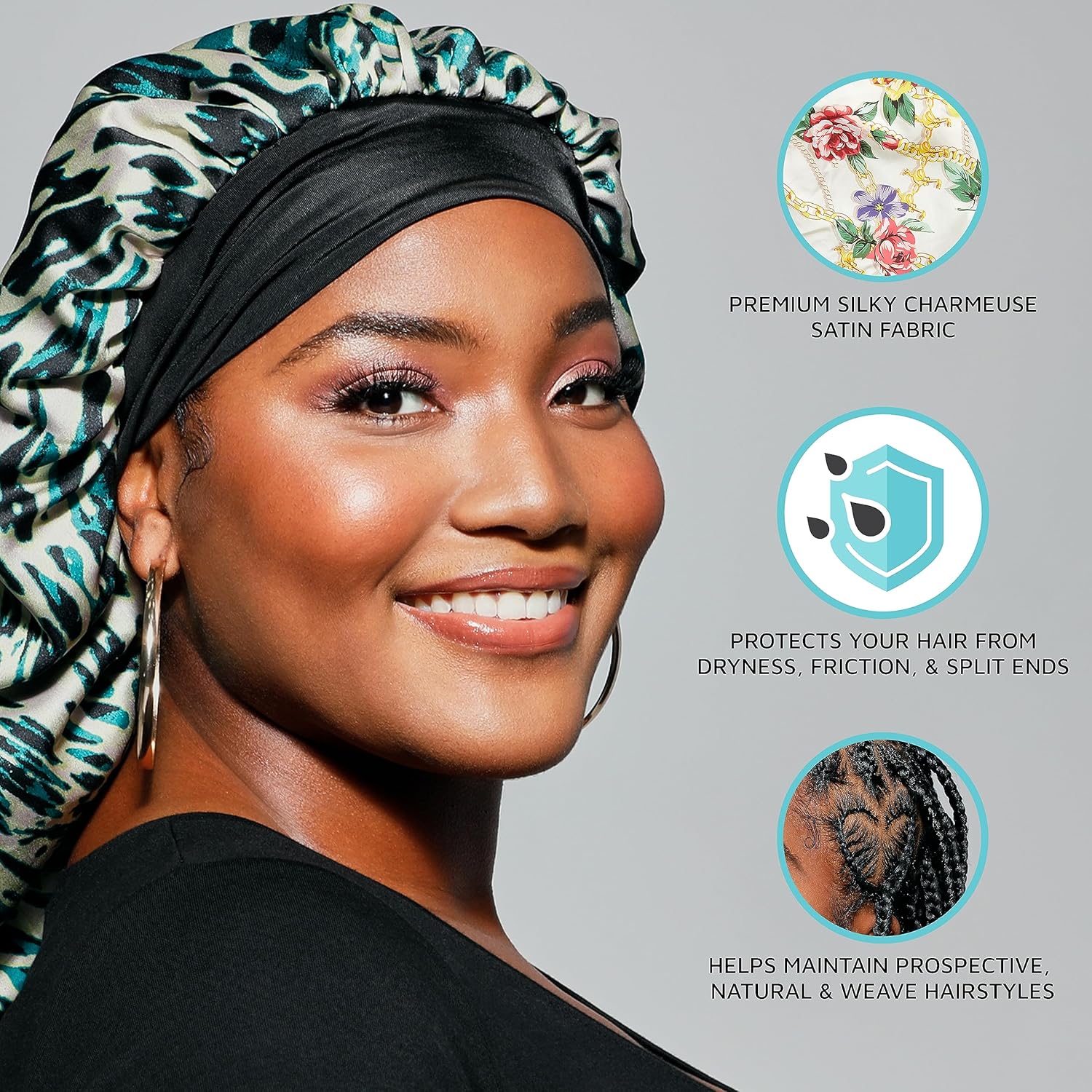 KISS COLORS & CARE Gorro reversible para el cabello