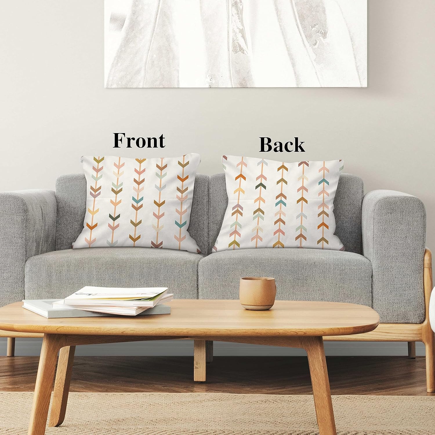 Fundas de almohada decorativas de 18 x 18 pulgadas, suaves, estilo bohemio, arcoíris, para mujeres, decoración del hogar para sofá, sala de estar,