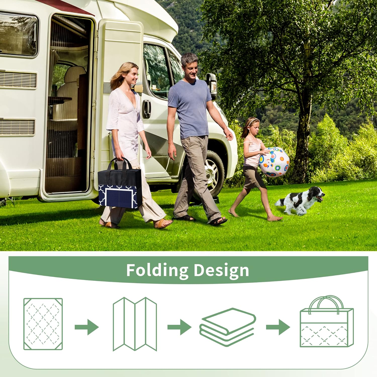 GENIMO – Alfombra para exteriores de 9 x 12 pies, para patio, reversible, de plástico, impermeable, para caravana, alfombra para grandes espacios,