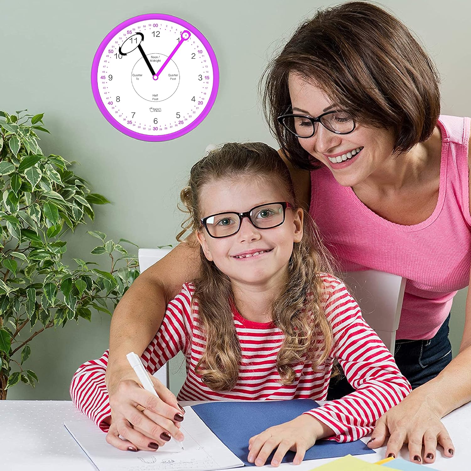 Teacher’s Choice Reloj de pared educativo