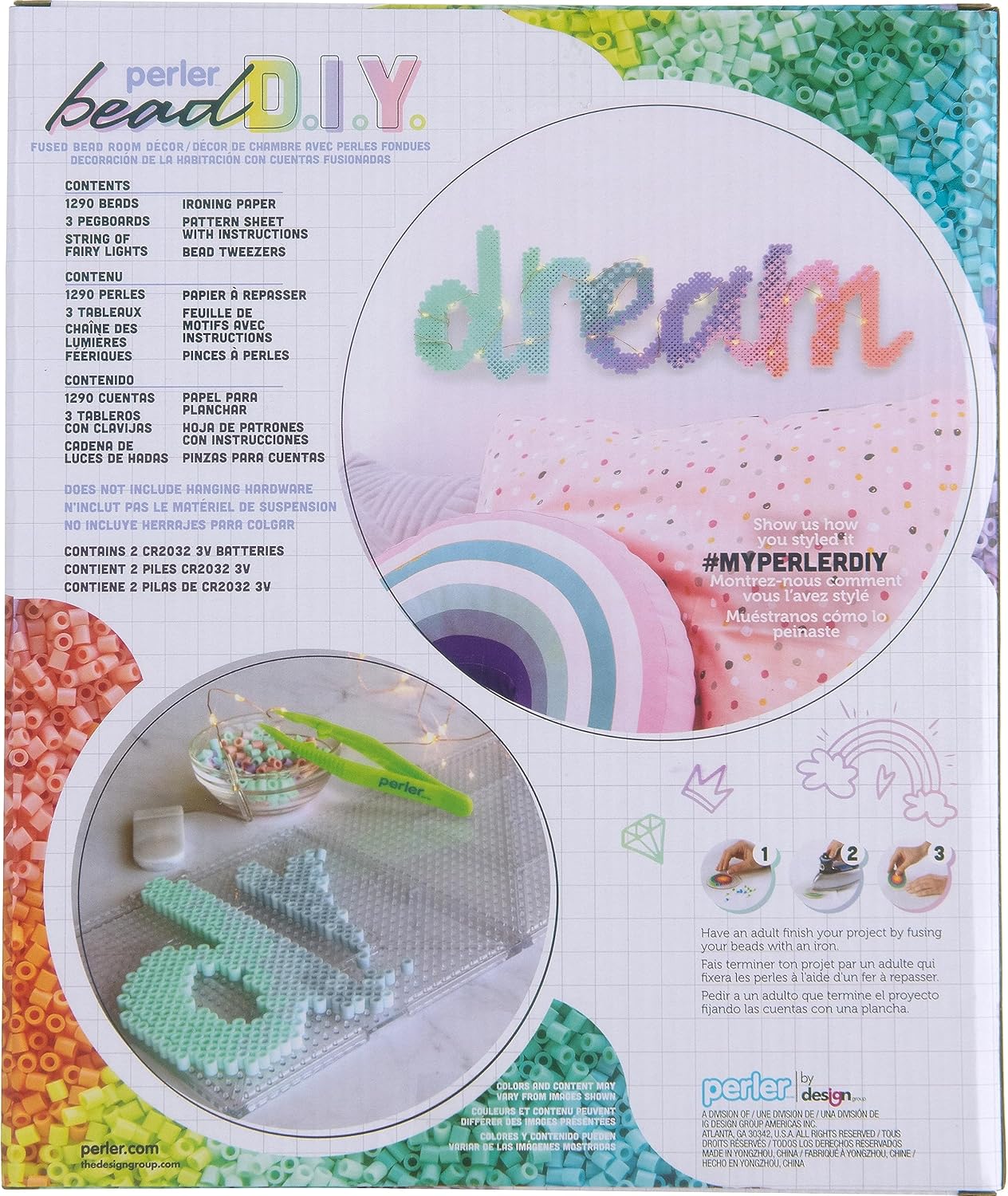 Perler DIY Dream – Kit de manualidades de cuentas fundidas, multicolor 1297 piezas