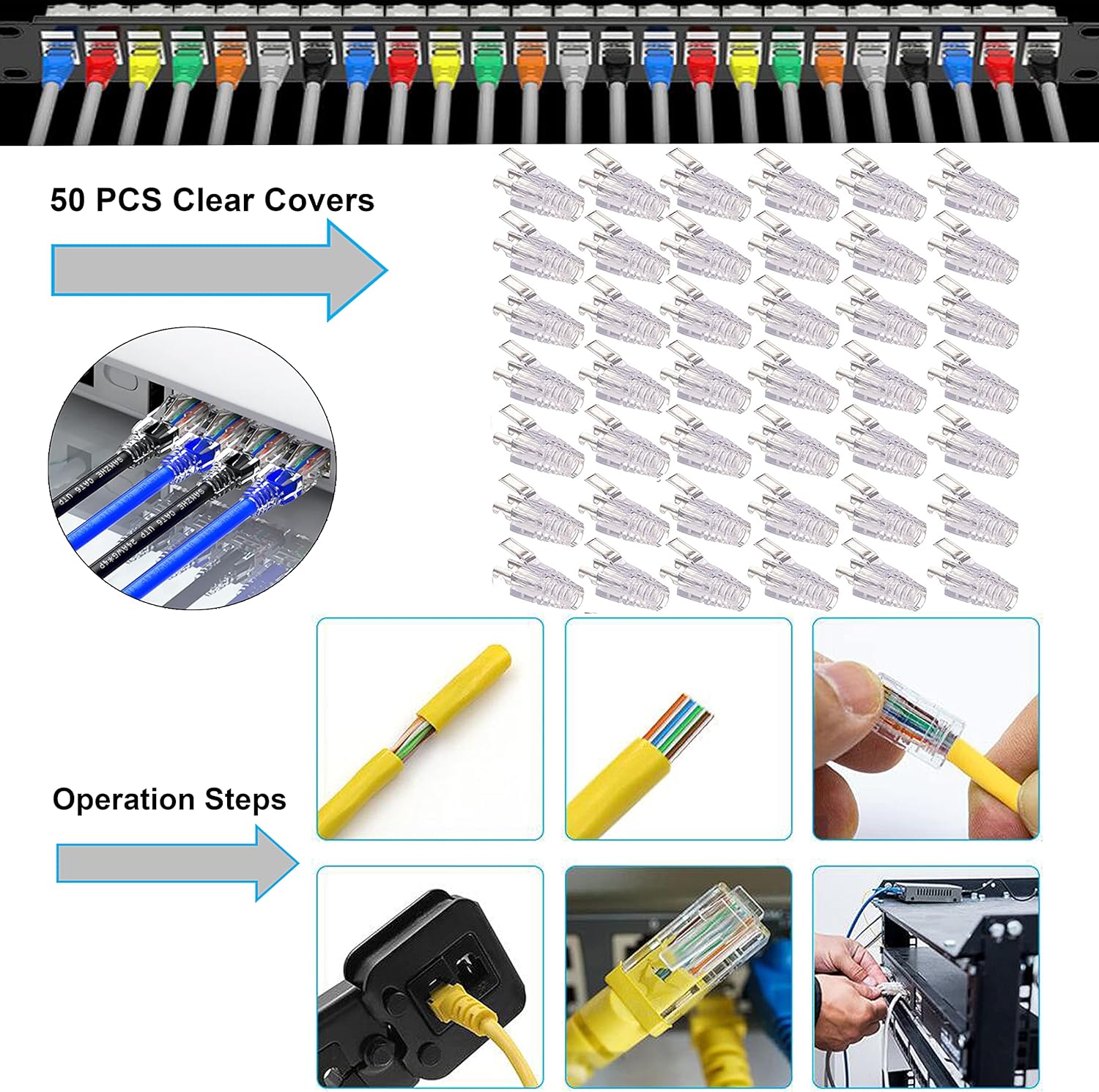 TAIWAIN – Herramienta de red de crimpado para crimpadora RJ45RJ11RJ12 Cat5Cat7Cat6, kit de pelacables de red para detector de datos de alambre de