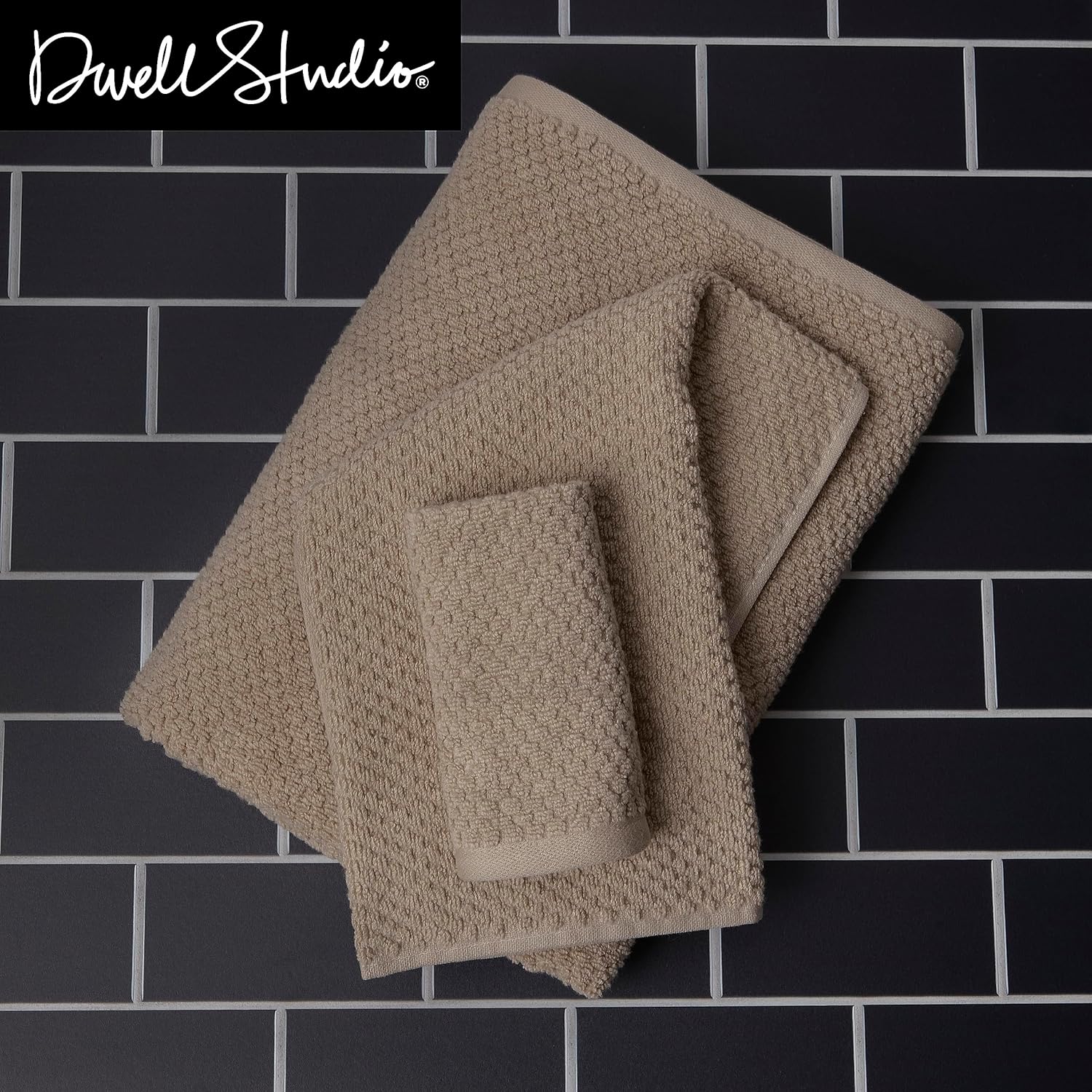 Dwell Studio Wicker Park – Juego de 6 toallas de 100 % algodón ultra suave, 2 toallas de baño, 2 toallas de mano, 2 toallas pequeñas, algodón de