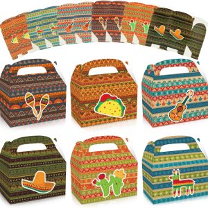 12 unidades de recuerdos de fiesta mexicana, cajas de suministros de fiesta de cactus, suministros de fiesta temática mexicana, decoraciones de 12 unidades de recuerdos de fiesta mexicana, cajas de suministros de fiesta de cactus, suministros de fiesta temática mexicana, decoraciones de