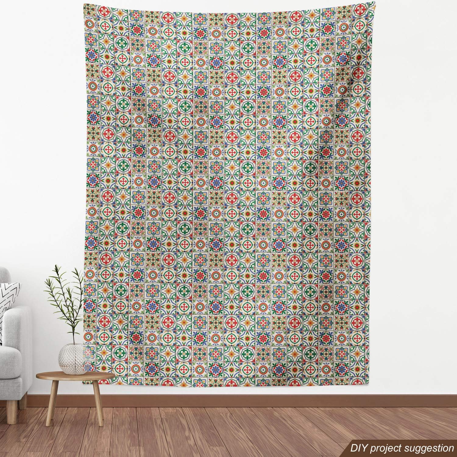 Ambesonne – Tela multicolor con estampado digital por yarda