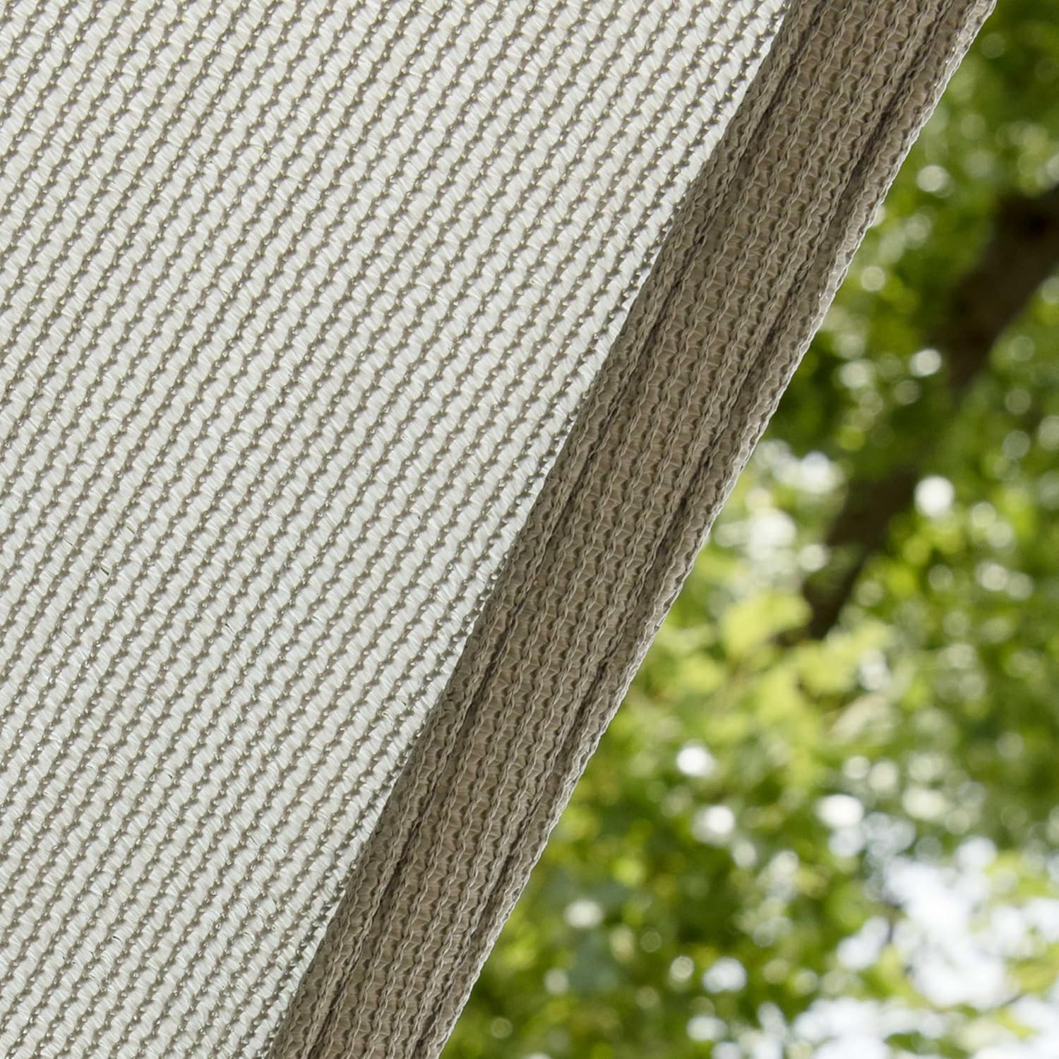 Amgo Toldo triangular recto gris de 10 x 10 x 14 pies, toldo para exteriores, UPF50+ AGTAPRT10, 95% de bloqueo UV, permeable al agua y al aire,