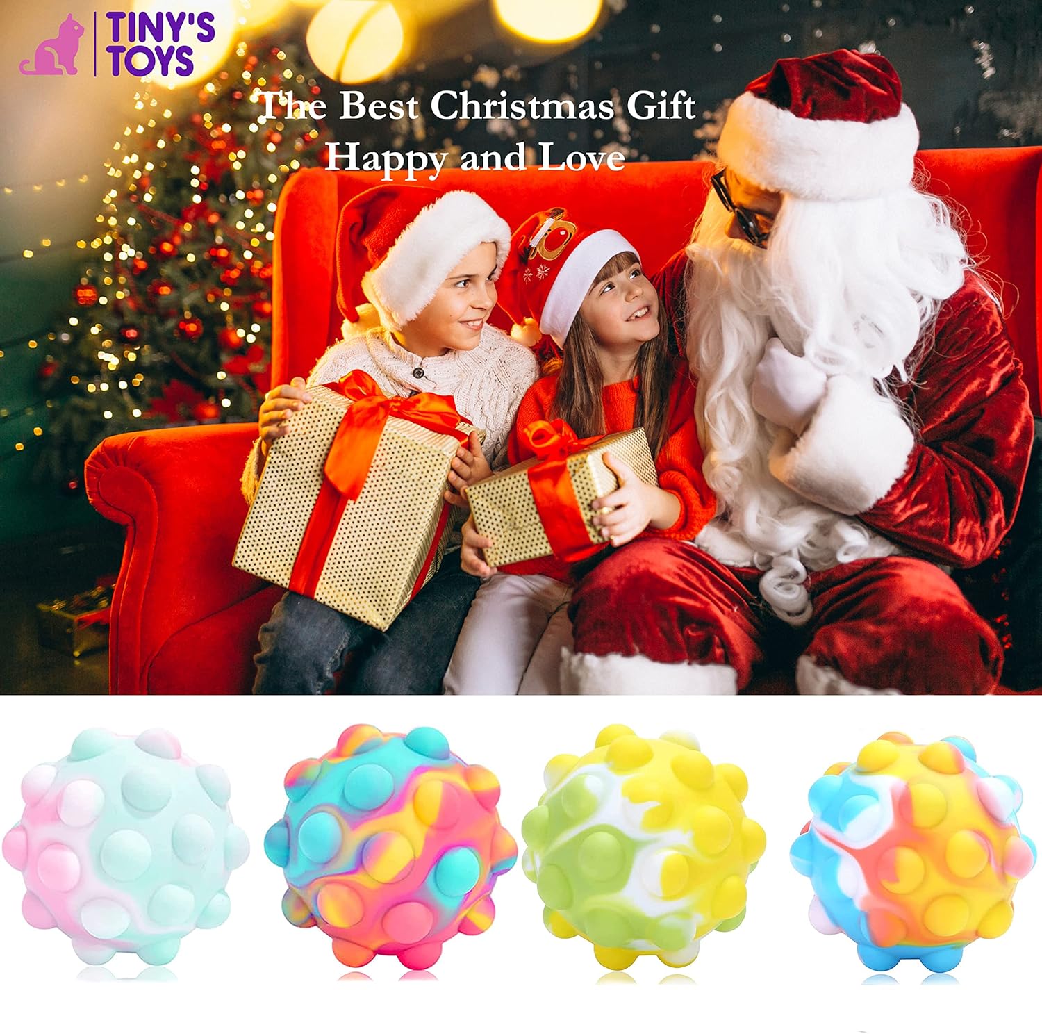 Tiny’s Toys Juguete sensorial grande con burbujas emergentes para aliviar el estrés, la ansiedad y el aburrimiento, diversión para niños, niñas y