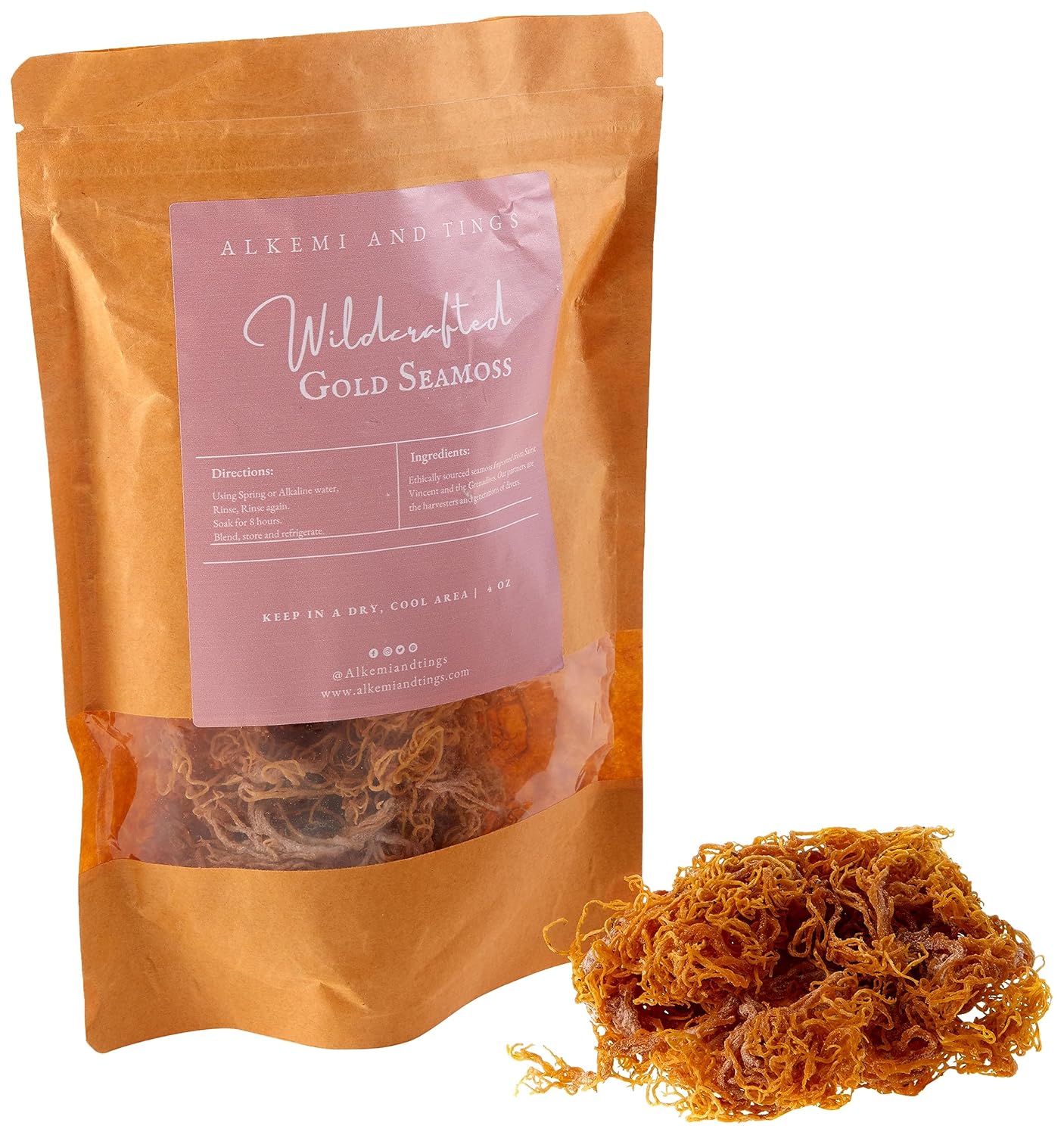Alkemi and Tings Raw Gold Seamoss