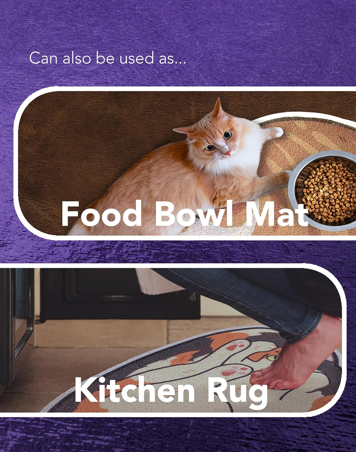 Lukamoo Bonita alfombra de arena para gatos (32 x 24 pulgadas), extra grande y XL, para arena para gatos y bonita caja de arena para gatos,